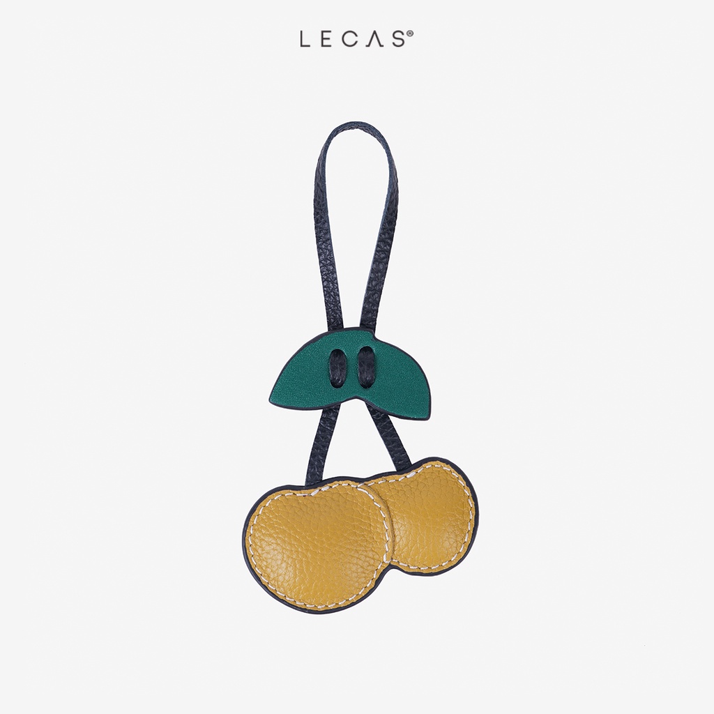 Phụ Kiện Da Bò Thật LECAS Charm Cherry