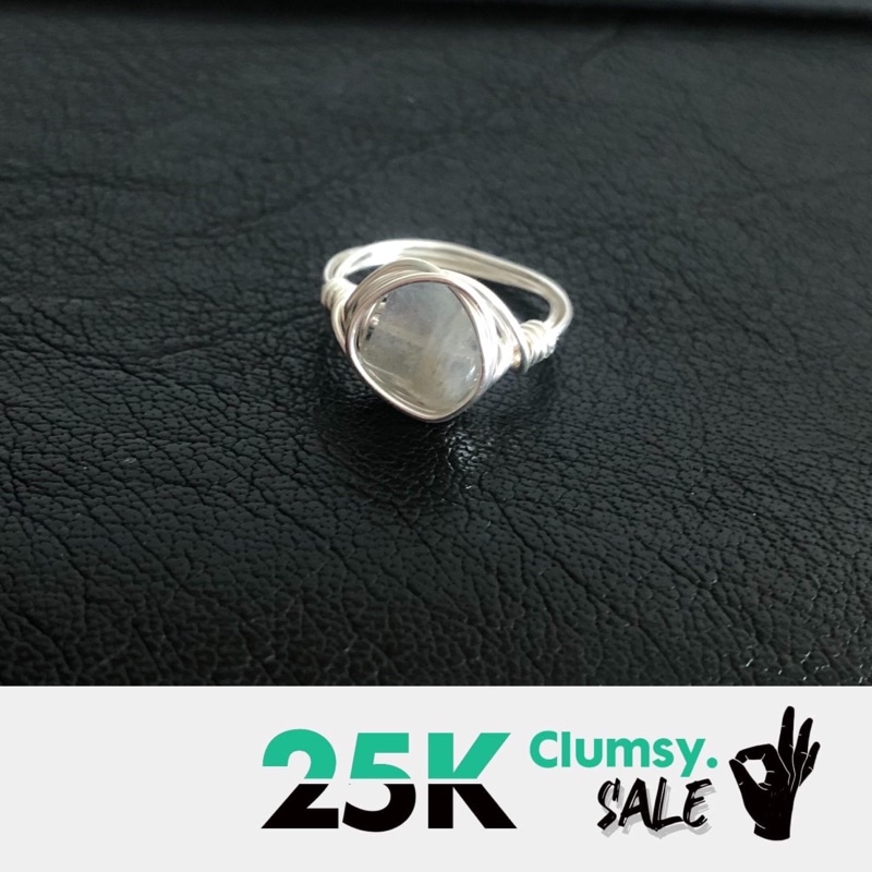 CLUMSY SALE 2 - Nhẫn đá handmade tự nhiên dây bạc