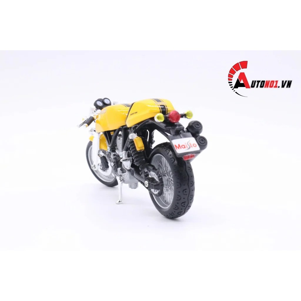 MÔ HÌNH XE MÔ TÔ DUCATI SPORT 1000 YELLOW 1:18 MAISTO 1812