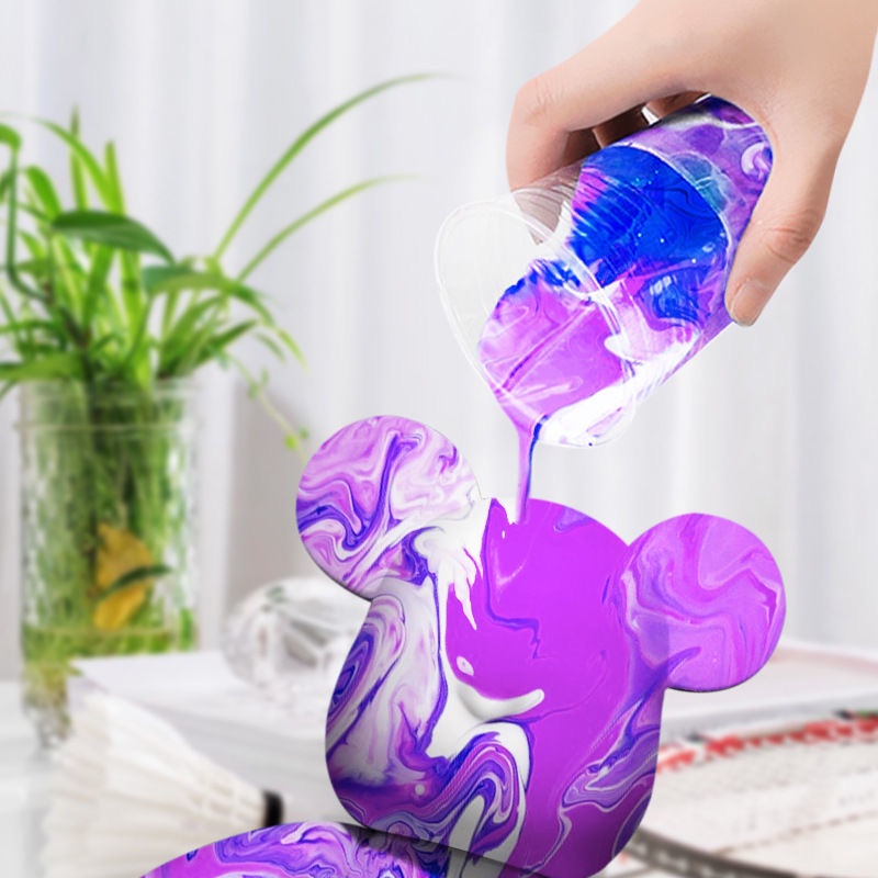 Màu Acrylic pouring 30ml nguyên liệu nhúng màu đổ màu gấu bạo lực Bearbrick thủ công handmade