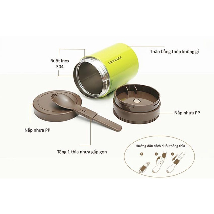 Hộp Giữ Nhiệt Đựng Thức Ăn Lock&Lock New Wave Food Jar LHC8024 500ml