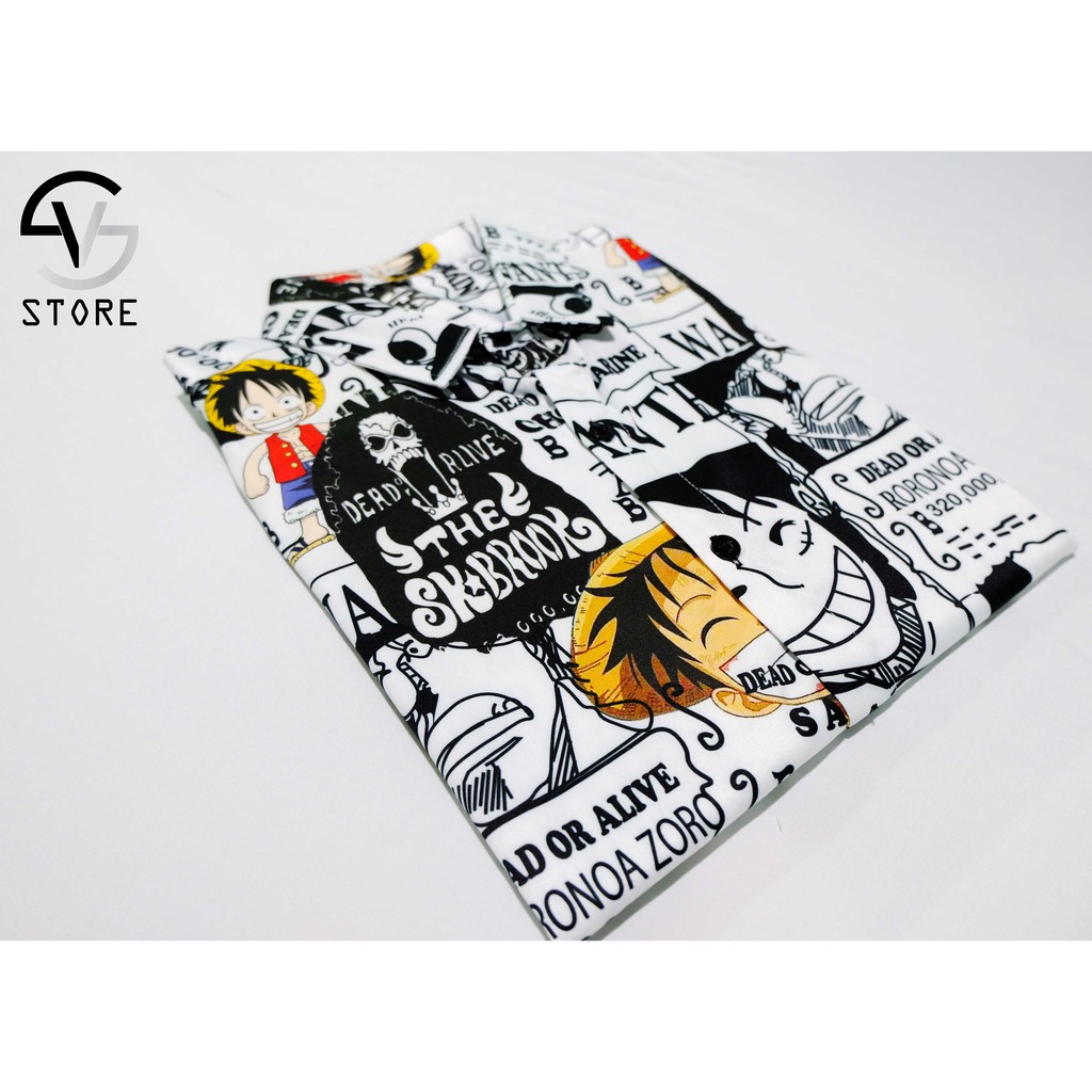 Áo sơ mi nam tay ngắn họa tiết LUFFY SVS0003 SV STORE Chất lụa chéo cao cấp, thoáng mát, thấm hút tốt | BigBuy360 - bigbuy360.vn