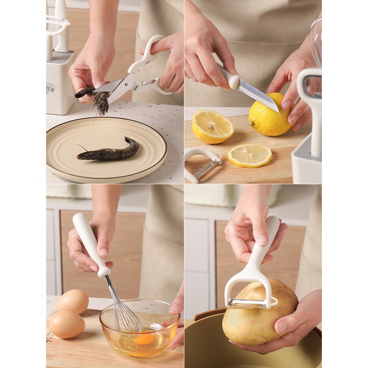 [Freeship] Bộ dụng cụ nhà bếp, làm bánh, nấu ăn 5 món chịu nhiệt độ cao, chống dính