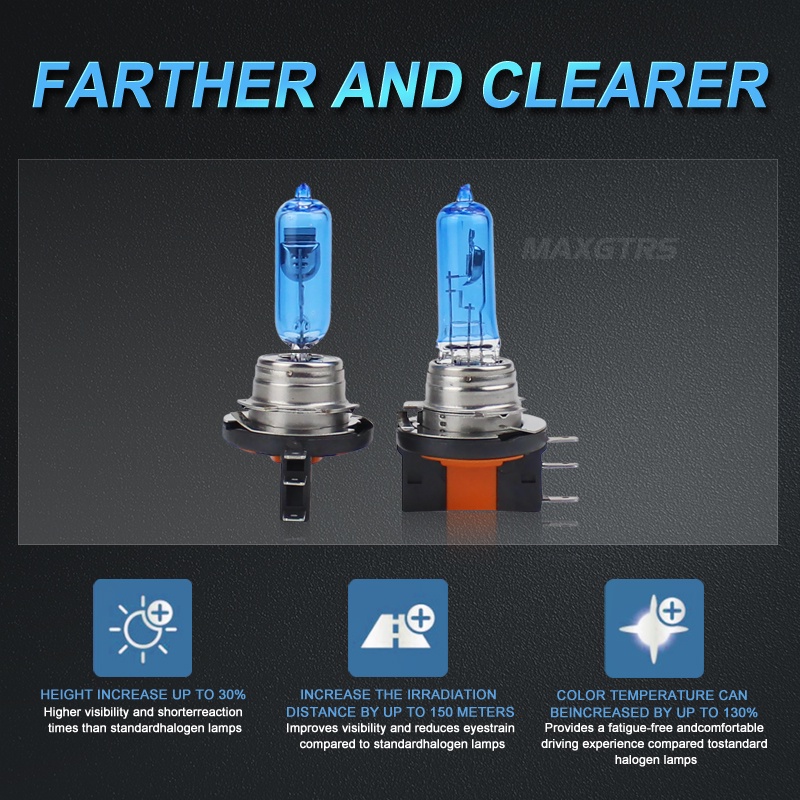 Set 2 Bóng Đèn Halogen H15 55 / 15W 4300K Chuyên Dụng Cho Xe Hơi VW Volkswagen GOLF mk 6 7