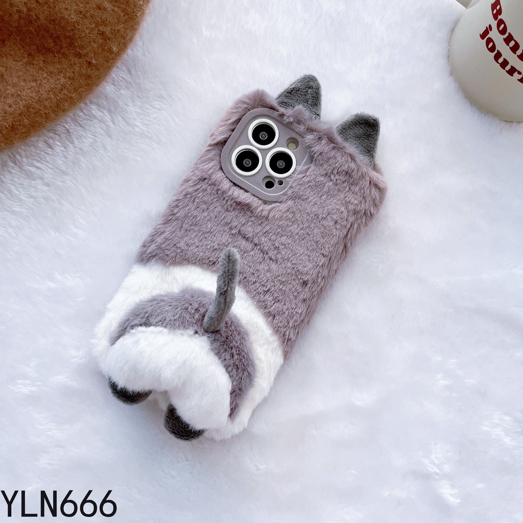 Ốp Điện Thoại Đính Lông Nhung Cho iPhone14 PRO MAX 13 PRO MAX 12 PRO MAX 11 PRO MAX 12mini 13mini X Xs MAX Xr 6 6S 7 8 PLUS SE2