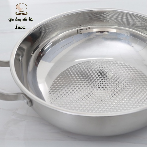 Nồi lẩu inox cao cấp có mặt đáy chống dính phù hơp với nhiều loai bếp -Nắp kính đủ size với thiết kế sang trọng