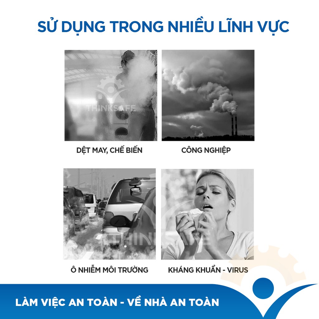 Khẩu trang KN95 Honeywell Thinksafe khẩu trang 3d đạt tiêu chuẩn KN95, vải kháng khuẩn, chống bụi, phòng địch - H910V