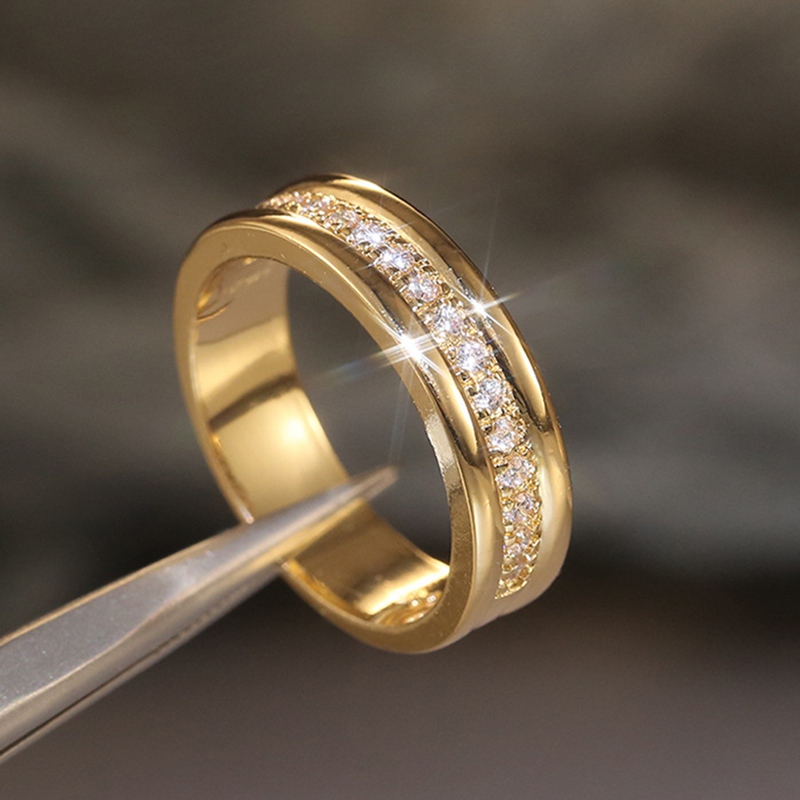 Nhẫn Đính Đá Sapphire Trắng Thiết Kế Đơn Giản Thời Trang Cho Nữ