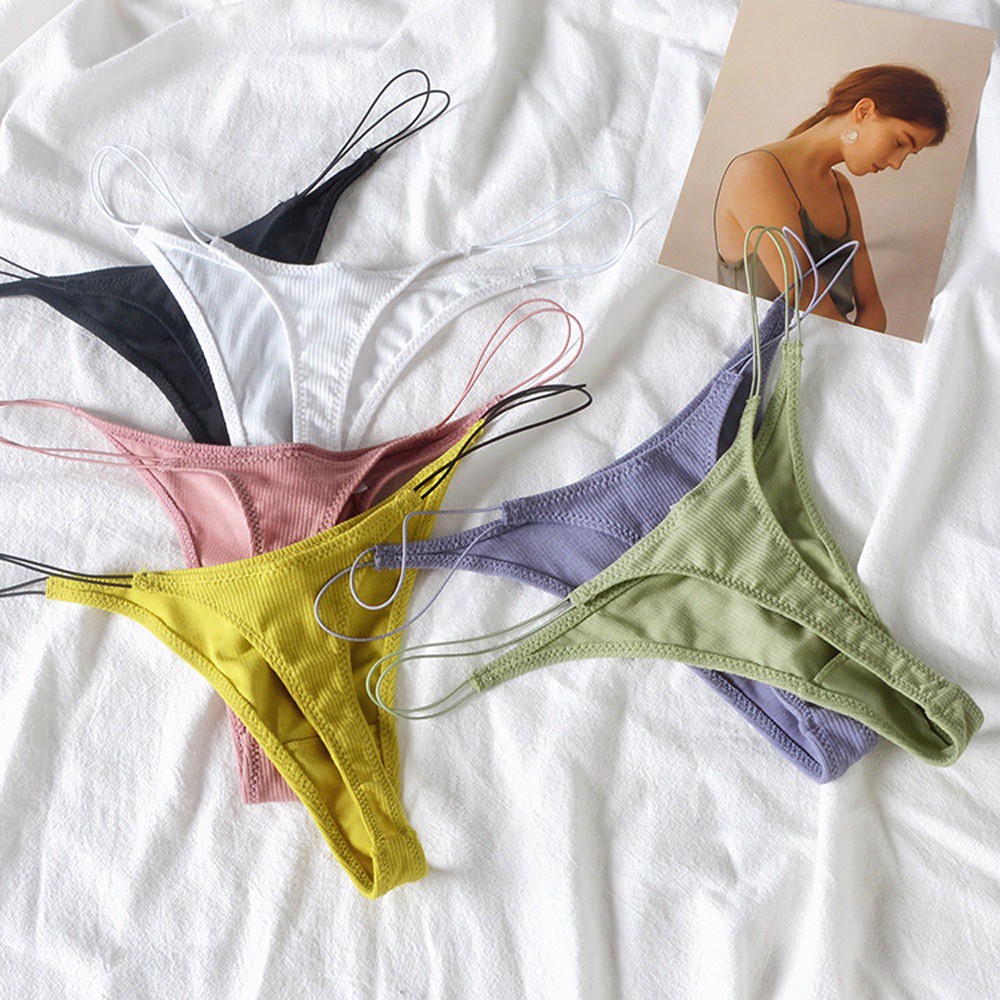 Quần lót cotton lọt khe size lớn lưng thấp nhiều màu quyến rũ cho nữ