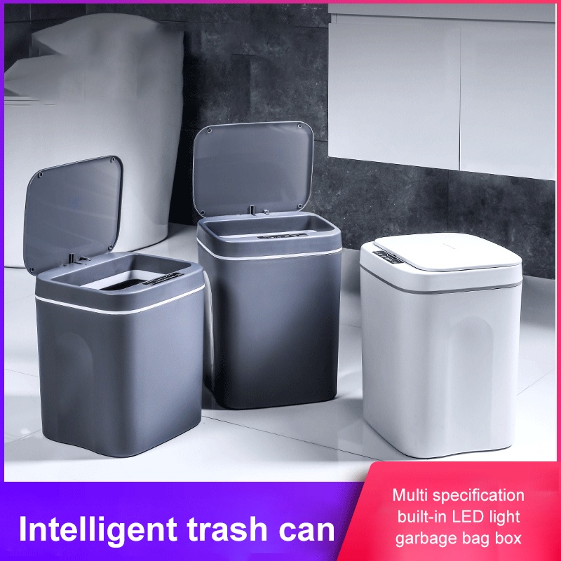 Thùng rác cảm biến thông minh 12L 14L 16L/Tự động mở thùng rác thông minh Thùng rác Thùng rác