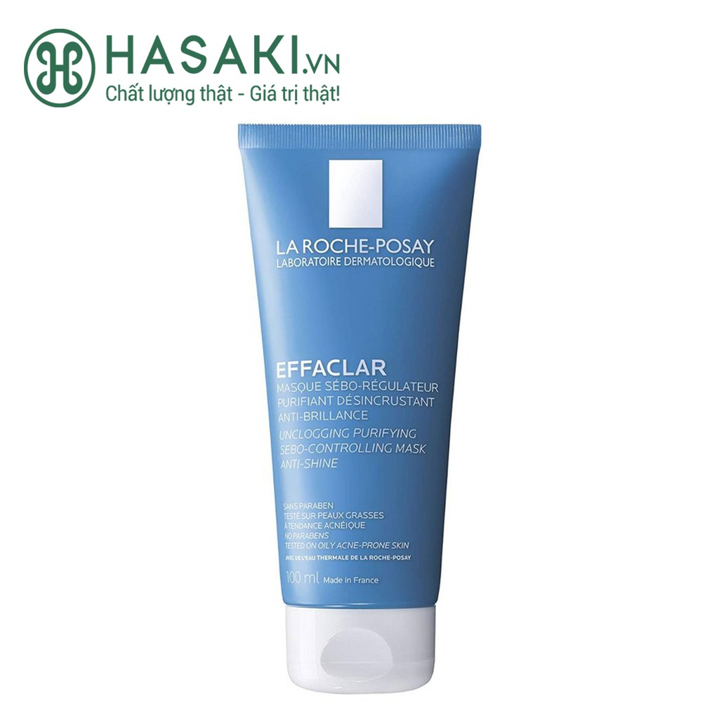 Mặt Nạ Bùn Làm Sạch Sâu, Giảm Mụn &amp; Giảm Bóng Nhờn La Roche-Posay Effaclar Sebo-Controlling Mask 100ml