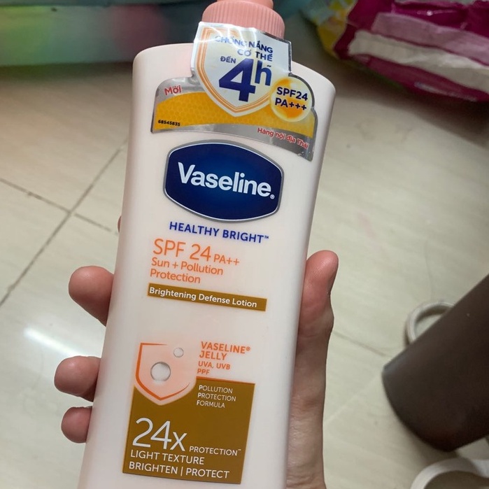 Sữa Dưỡng Thể Vaseline Chống Nắng Và Sáng Da 350ml Healthy Bright Sun + Pollution Protection Body Lotion SPF 24 PA++
