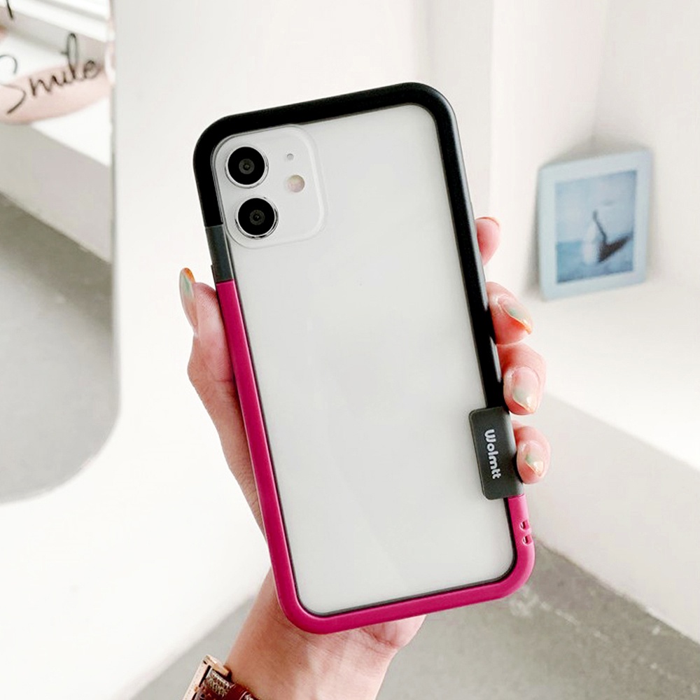 Ốp Điện Thoại Cao Su Mềm Bo Viền Phối Màu Độc Đáo Dành Cho iPhone 12 11 Pro Max
