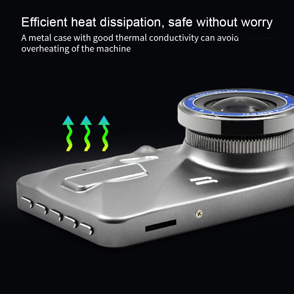 Camera hành trính ống kính kép 3.6 Inch Hd 1080p 170 độ chuyên dụng cho xe hơi