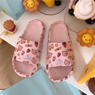 [ ODER TAOBAO ] Dép quai ngang cao su hoạ tiết dễ thương