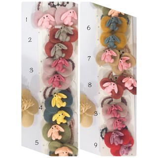 Dây buộc cột tóc cho bé thỏ con nơ set 2 cái 🎀🐰