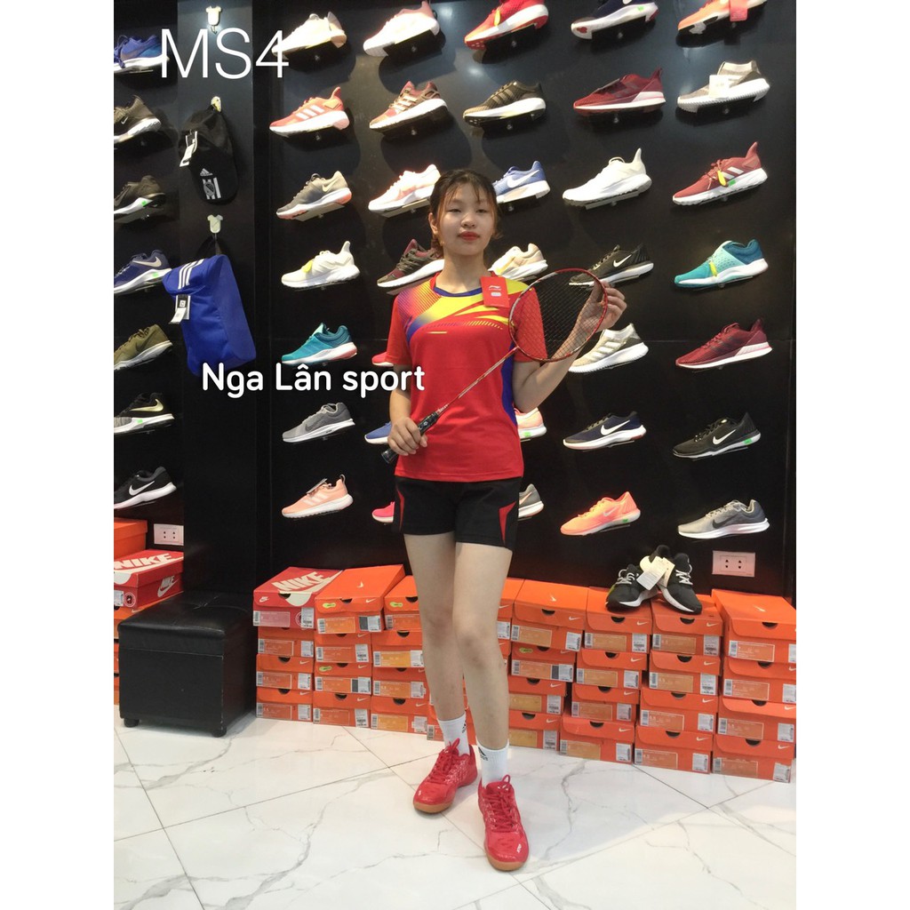 Áo cầu lông thể thao nữ Yonex & Lyning mẫu mã đẹp, form dáng chuẩn