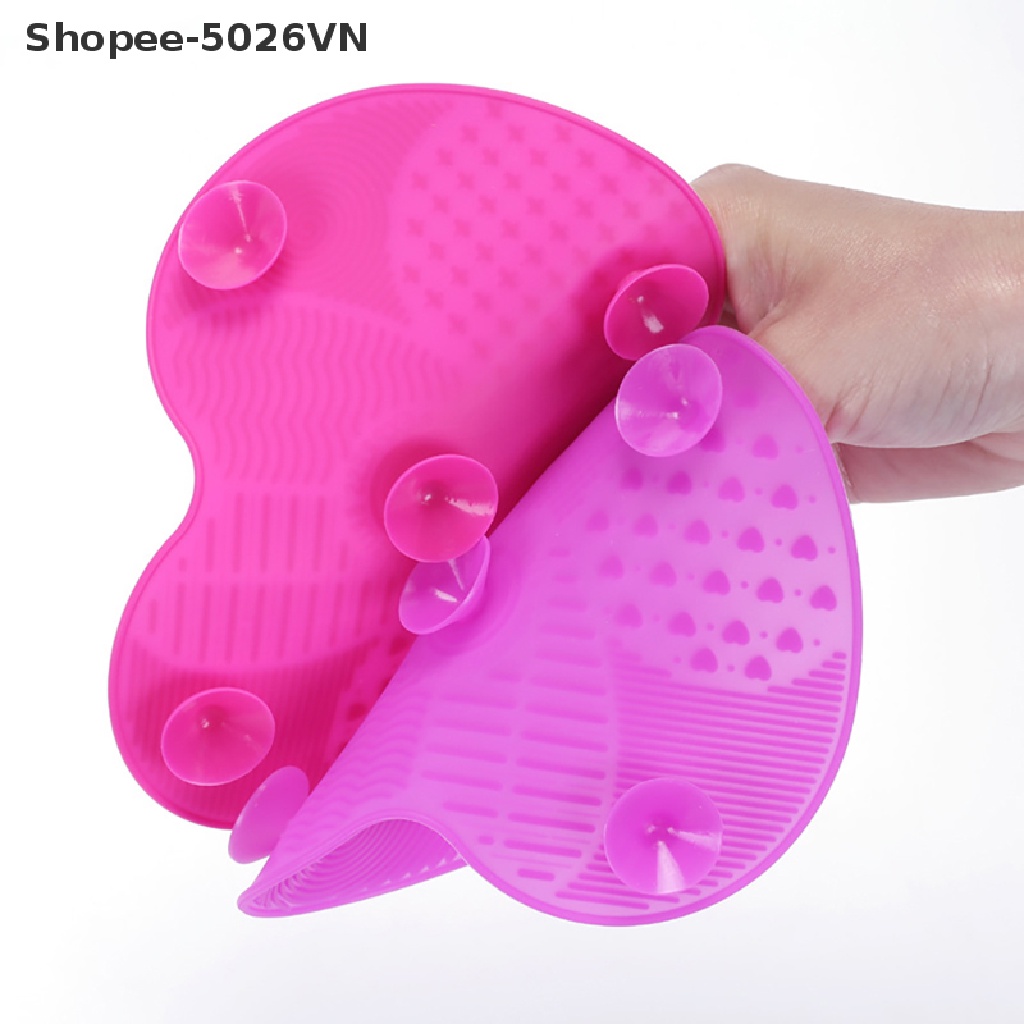 [Hàng mới về] Miếng đệm vệ sinh cọ trang điểm bằng silicone tiện dụng