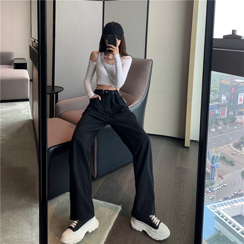 Quần Jean Ống Thẳng Lưng Cao Thời Trang Retro Cho Nữ | BigBuy360 - bigbuy360.vn