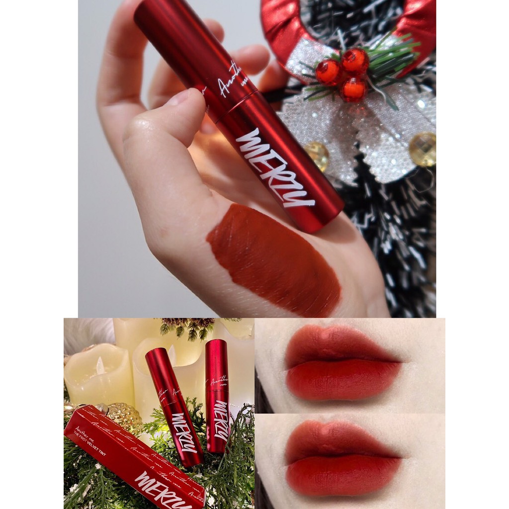 Son Kem Lì, Bền Màu, Lâu Trôi Merzy The First Velvet Tint V6 Xanh Lá Green Edition 4.5g