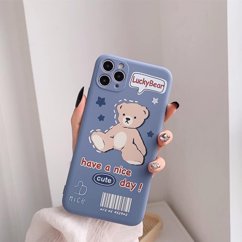 Ốp Lưng Điện Thoại Nhựa Mềm Lucky Bear - CAS2181