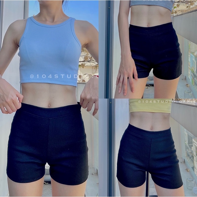 Quần short ôm body tôn dáng (chất len tăm không quá dày)