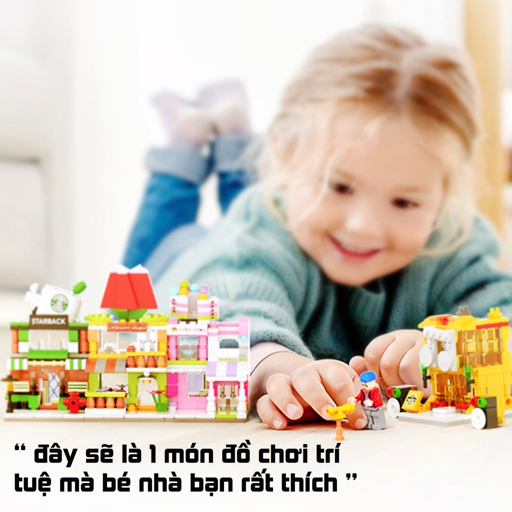 Bộ Đồ Chơi Mô Hình Lắp Ráp Tạo Hình Cửa Hàng Cho Mẹ Và Bé | Ezpc