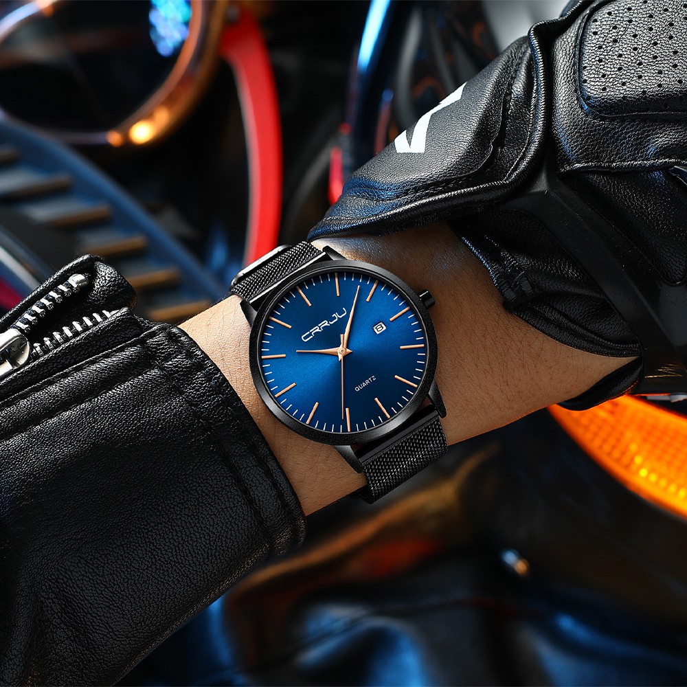 Đồng Hồ Quartz Siêu Mỏng Chống Thấm Nước Kiểu Dáng Thể Thao CRRJU 2172