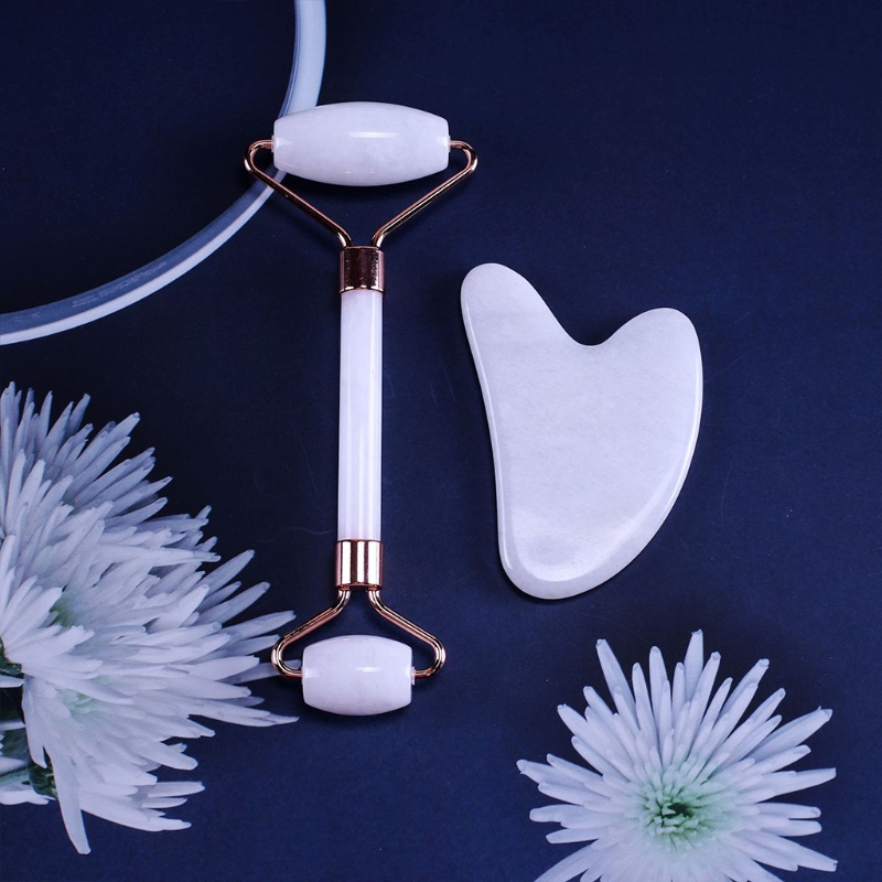 Youyo Thanh Lăn Ngọc Bích Mát Xa Mặt Và Gua Sha - Dụng Cụ Lăn Mát Xa Làm Đẹp Thủ Công - Chính Hãng N