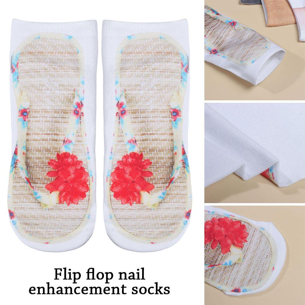 Vớ Cotton Cổ Thấp In Họa Tiết 3D Thoải Mái Thời Trang Unisex