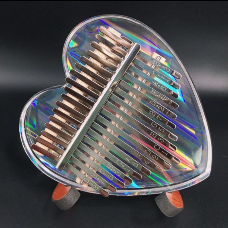 Kalimba pha lê cầu vòng Rainbow Crystal - 17 phím tặng full phụ kiện