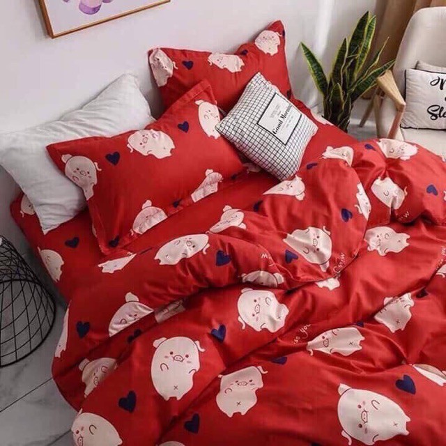 Bộ ga gối poly cotton boss decor nhập khẩu nhiều mẫu mã chon lựa
