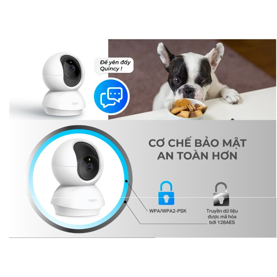 Camera Wi-Fi TP-Link Tapo C200 sắc nét 1080P 2MP ngày đêm âm thanh 2 chiều hỗ trợ thẻ nhớ lên đến 128GB - Chính Hãng | BigBuy360 - bigbuy360.vn