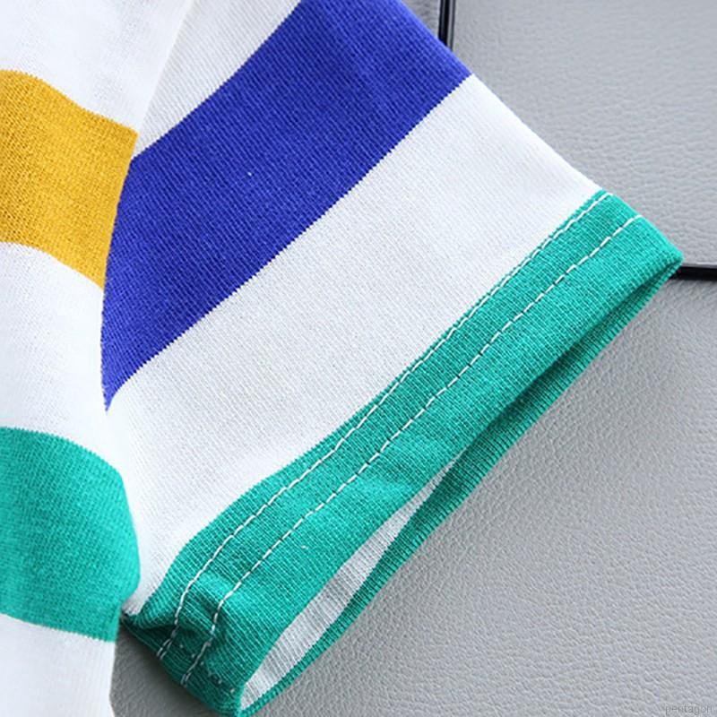 Set áo thun ngắn tay in họa tiết + quần yếm thời trang cho bé