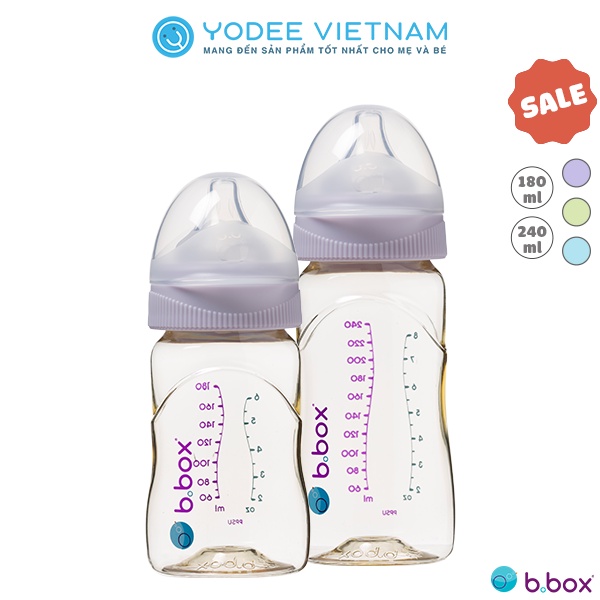 Combo 2 bình sữa B.Box PPSU 180ml + 240ml