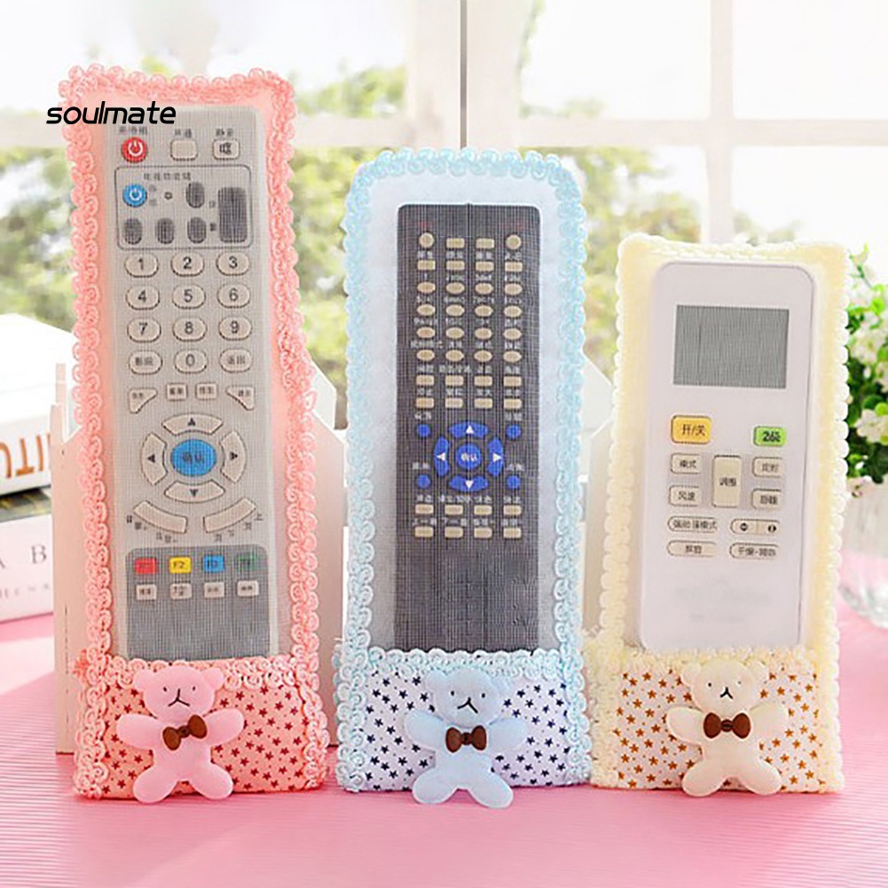 Vỏ bọc điều khiển TV điều hòa chống bụi hình gấu dễ thương