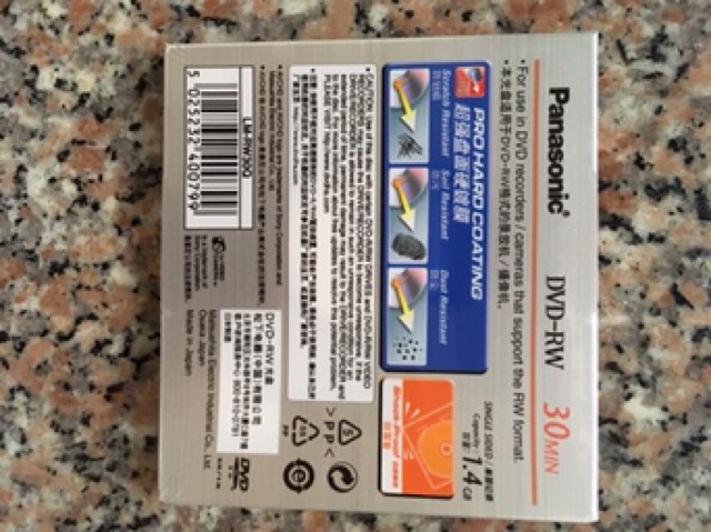 1 Đĩa panasonic DVD-RW quay phim  30 Min-1.4GB