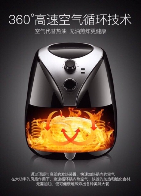 Nồi chiên không dầu Hongxin 5L hàng chuẩn nội địa Trung