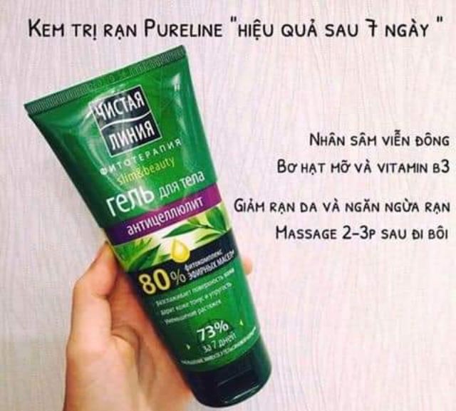 KEM TRỊ RẠN DA VÀ GIẢM BÉO PURE LINE