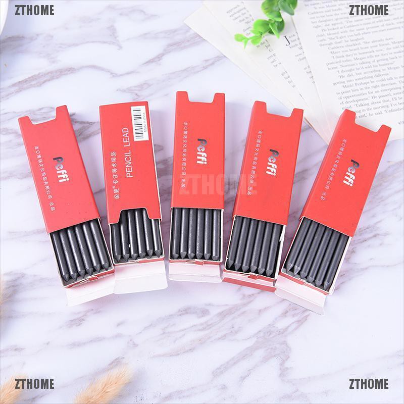 ZTHOME 5.6mm Mechanical Lead Auto Clutch Pencil Holder Refill HB 2B 4B 6B 8B 6Pcs/1 Box