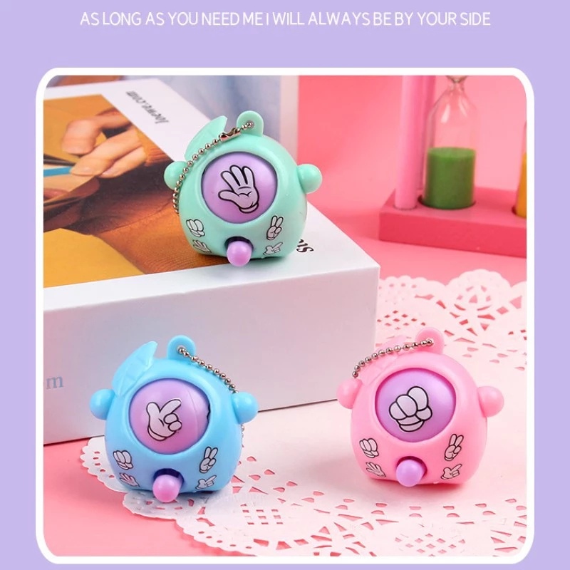 1/2 Móc Khóa Hình Kéo Giấy Chơi Game Đeo Ngón Tay Độc Đáo