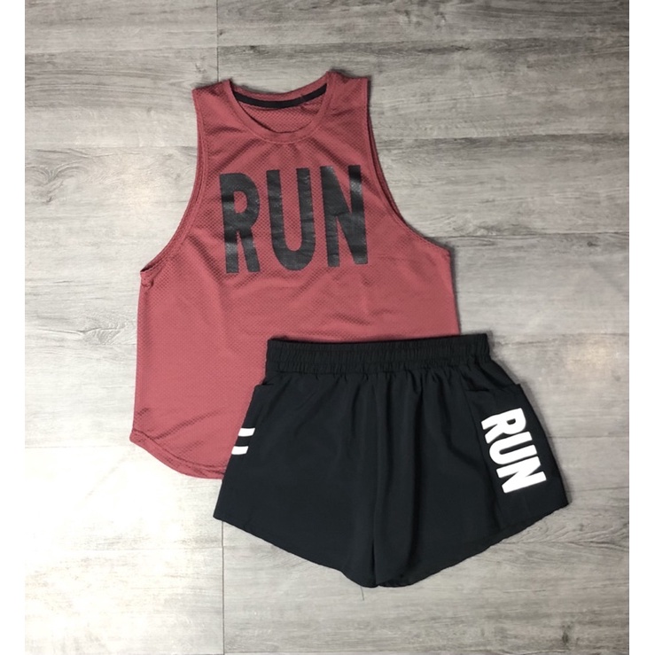 BỘ SHORT THỂ THAO NỮ SIÊU XINH - SET QUẦN SHORT + TANKTOP RUN