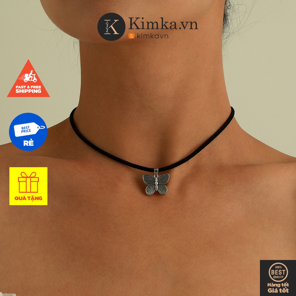(019) Vòng Cổ Choker Mặt 🦋 Phong Cách Đơn Giản Cá Tính