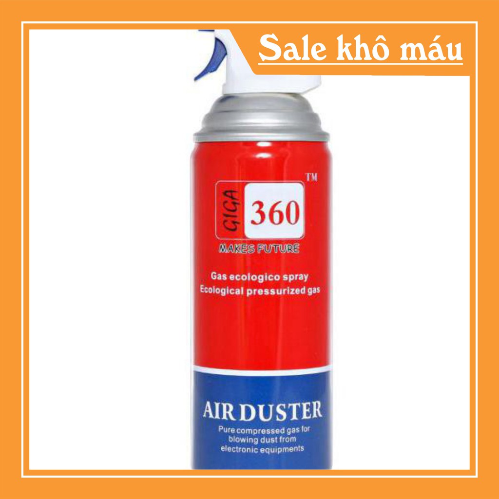 Bình xịt bụi khí nén Air Duster vệ sinh Laptop Máy Tính (Xả Kho) Nước Lau Giga 360.NLG .c