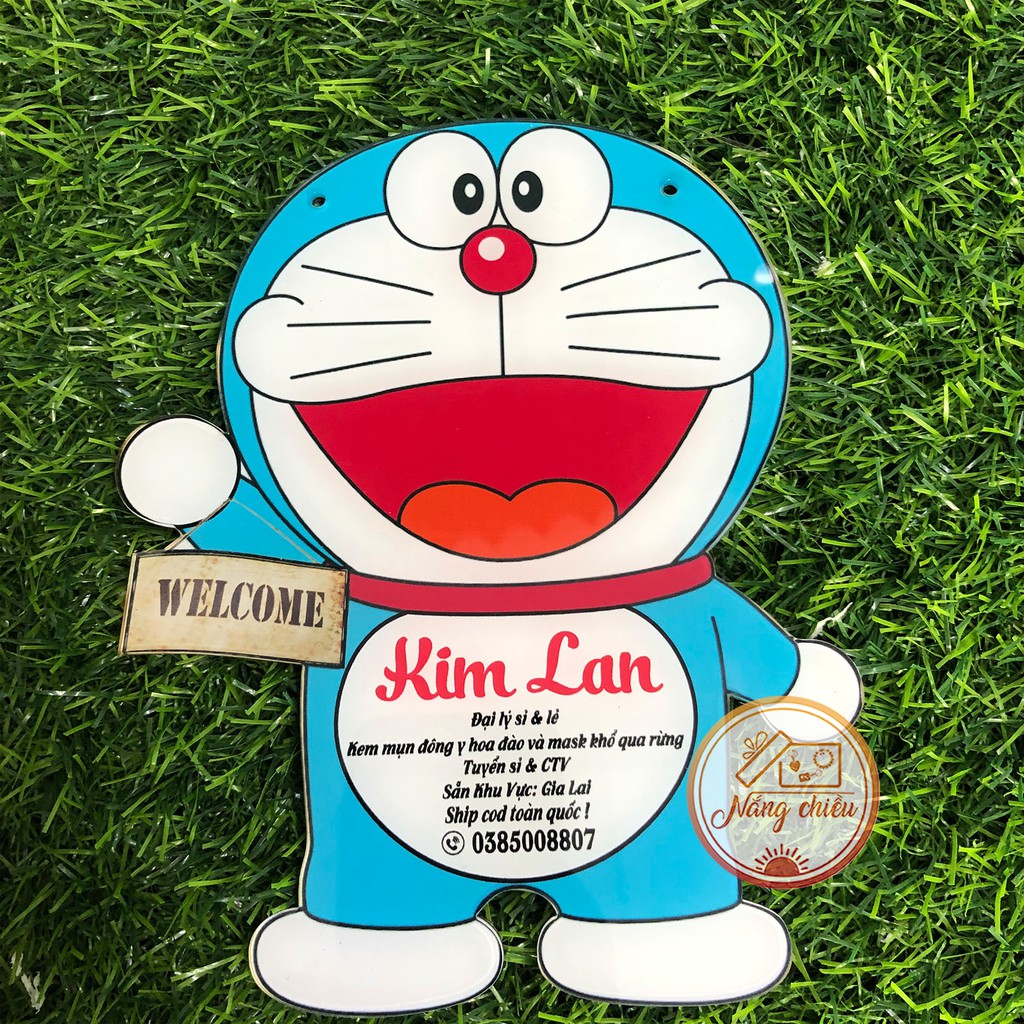 Bảng hiệu trang trí_bảng hiệu in tên shop_ Bảng hiệu hình Doreamon