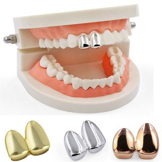 Grillz 2 răng mạ vàng 14K