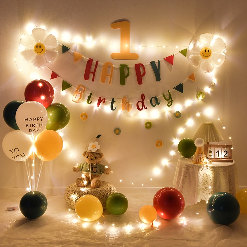 Bộ Bong Bóng Trang Trí Tiệc Sinh Nhật Cho Bé