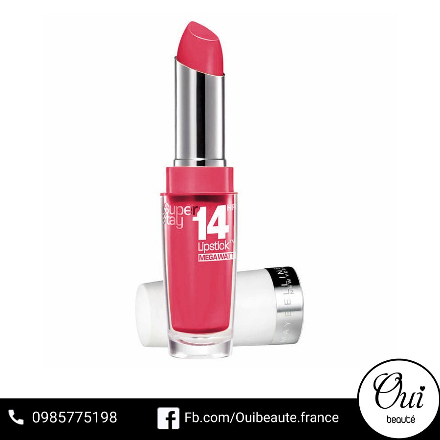 Son Maybelline superstay 14 Hr lipstick megawatt màu 125 Ouibeaute