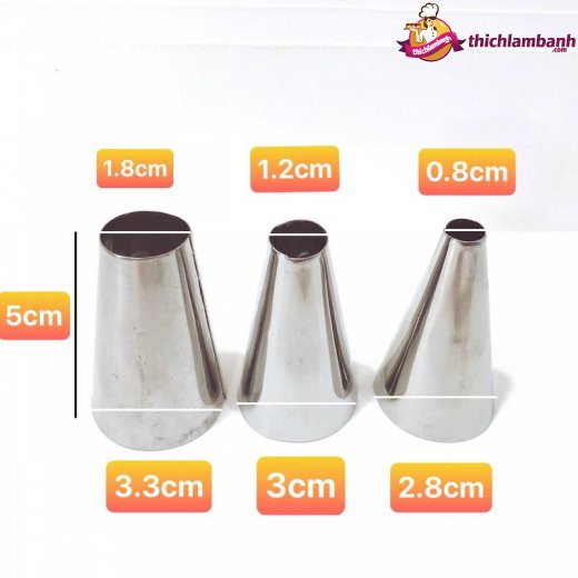 Đuôi lẻ bắt bông kem tròn đại nhiều size