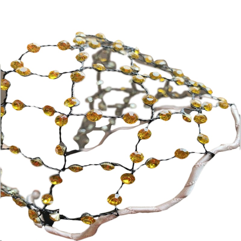 Flgo Băng Đô Cài Tóc Dạng Chuỗi Hạt Pha Lê Và Ngọc Trai Sang Trọng Cho Cô Dâu